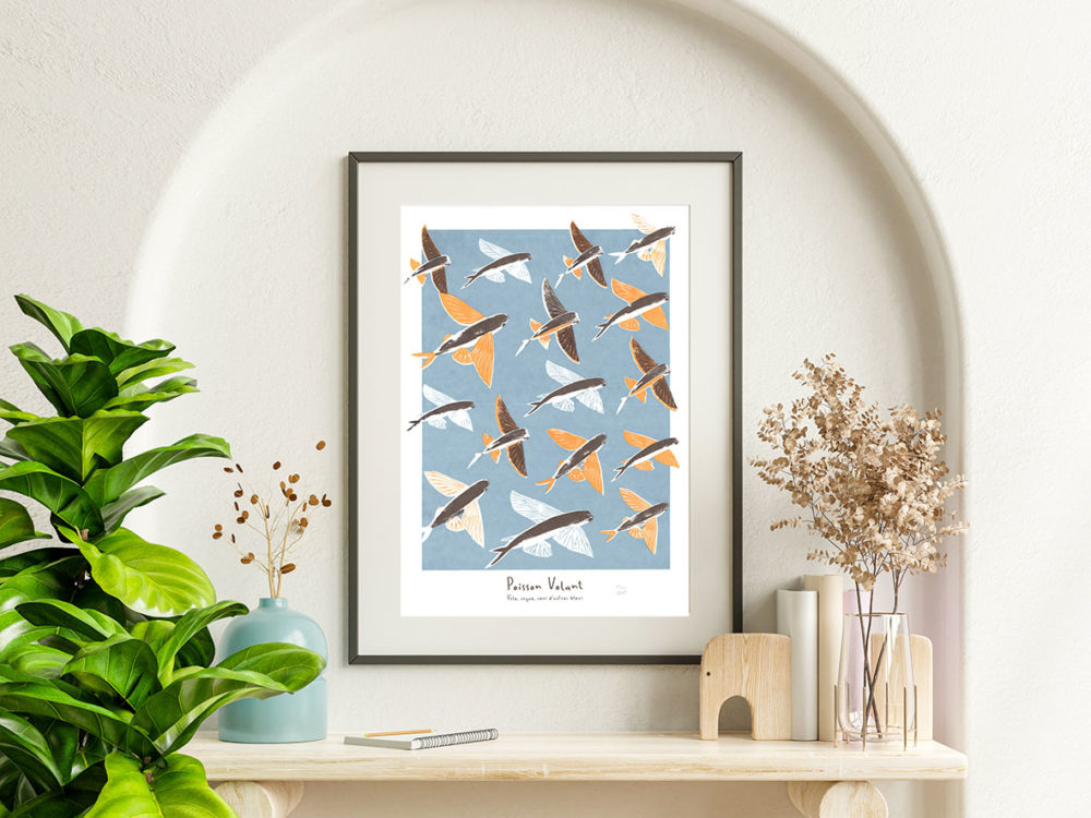 affiche poisson volant