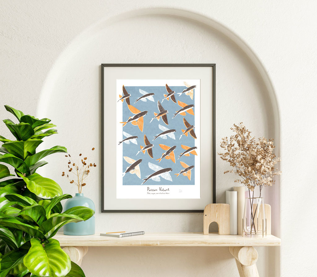 affiche poisson volant